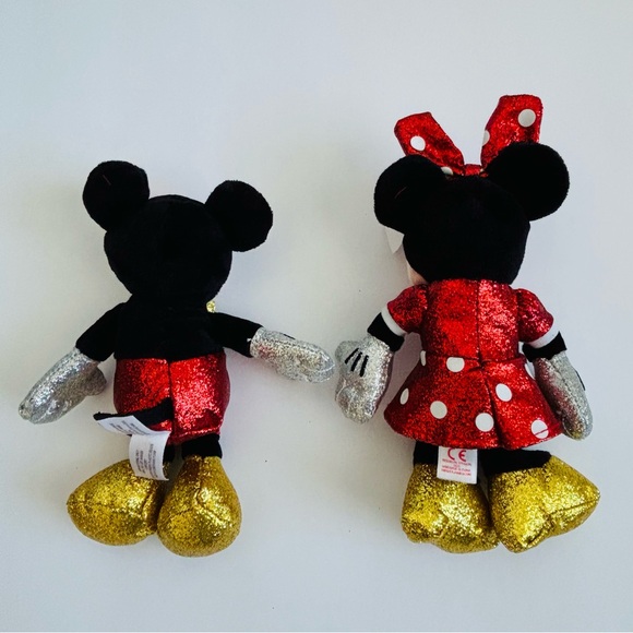 Ty Sparkle Disney Mickey Mouse and Minnie Mouse Beanie Babies Set NWT - Picture 4 of 16
